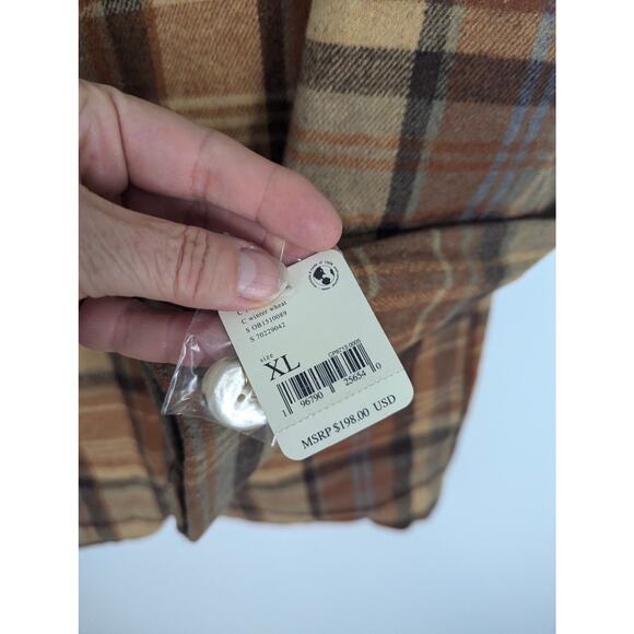 Free People Mari Plaid Boxy Blazer Oversized Brown Wool Blend Jacket XL NWT - Picture 11 of 12